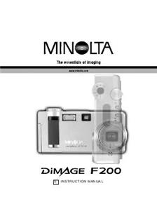 Minolta Dimage F 200 manual. Camera Instructions.